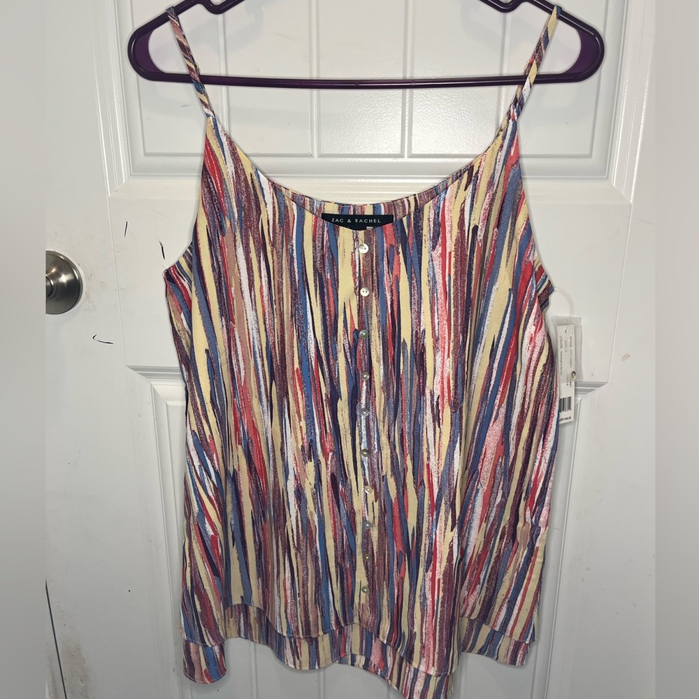 Zac & Rachel Striped Spaghetti Stripe Tank